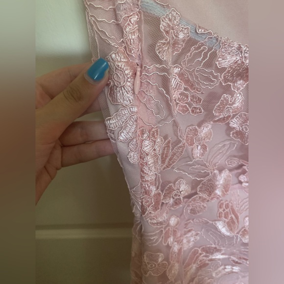 HOST PICK: LUCY IN THE SKY Camila Scallop Lace Bodycon in Dusty Pink XS - Picture 9 of 10